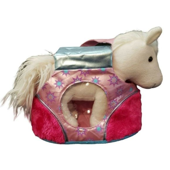 Pucci Pups Pet Horse with Carrier Plush 12 in Girls Stuffed Animal Pet Toy - Picture 3 of 9